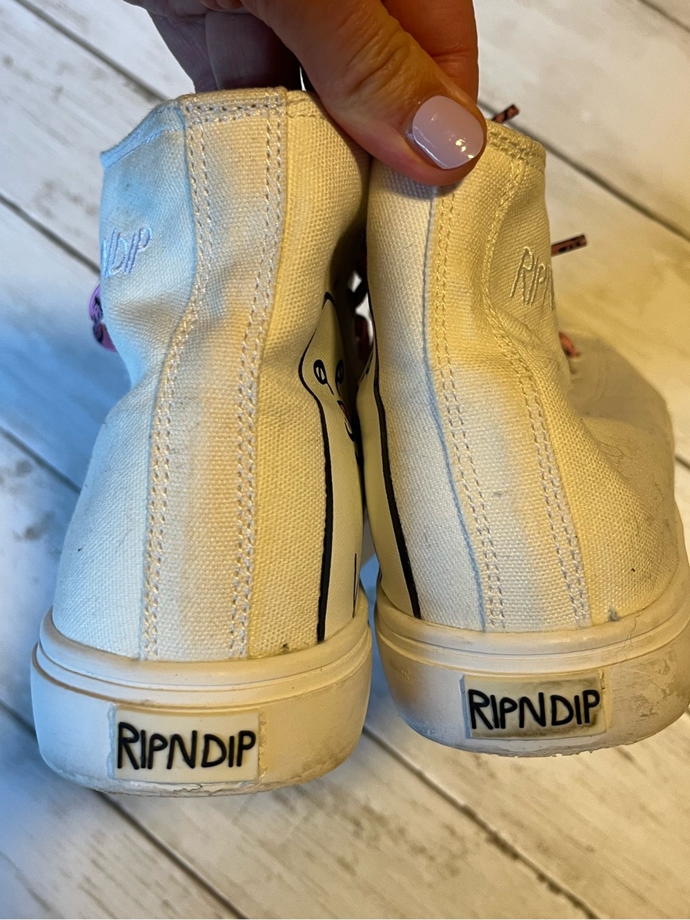 RIPNDIP Lord Nermal White Hi-Top Shoes - Picture 8 of 15
